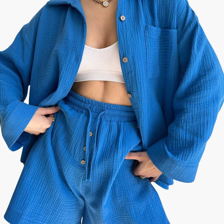 Zweiteiliges Lounge Set mit Shorts für Damen