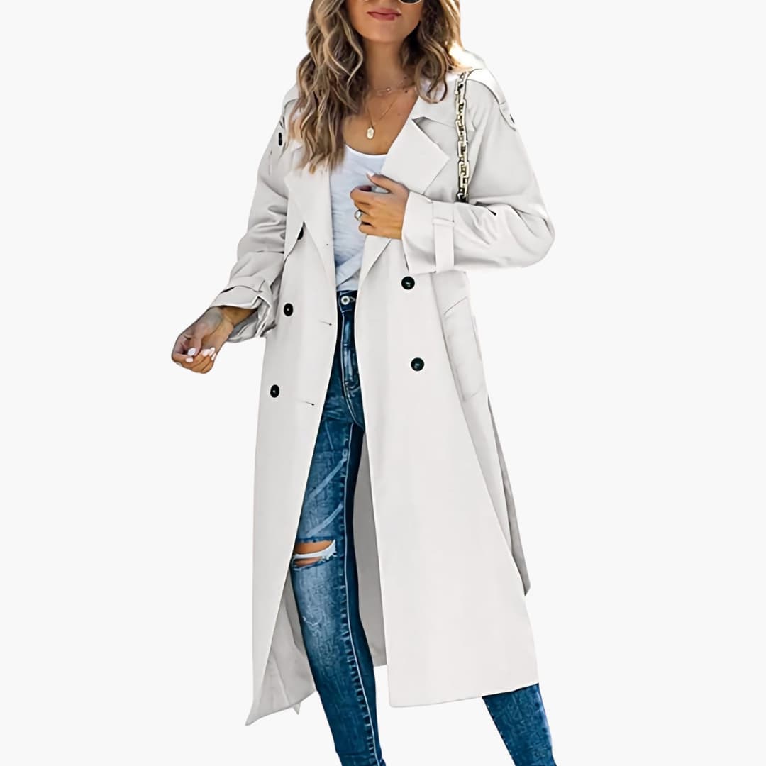 Damen Trenchcoat und Fronttaschen