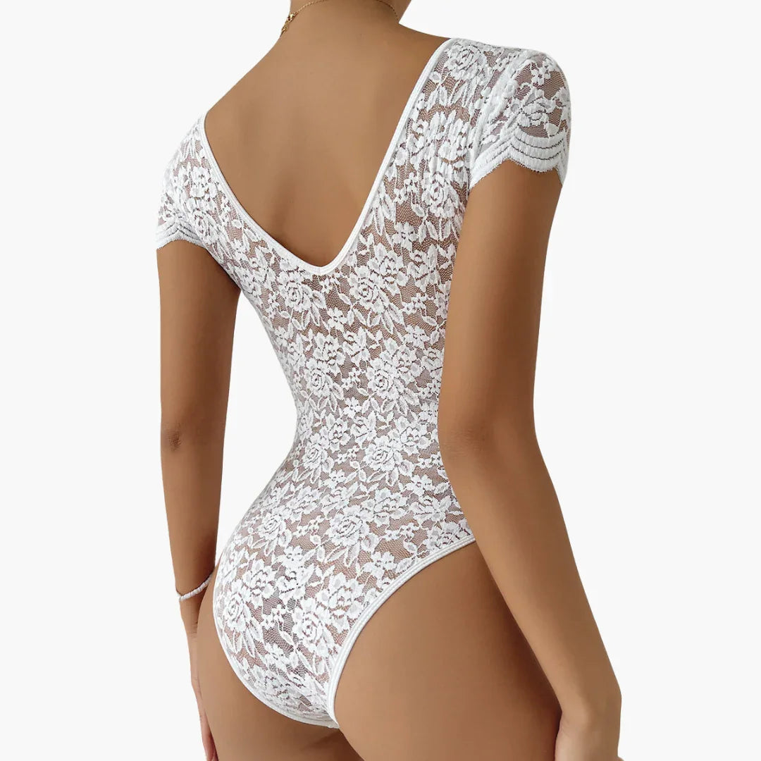 Spitzen V-Ausschnitt Body für Damen