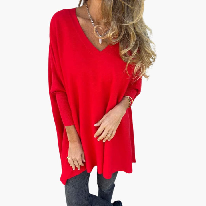 Marie | Bequemer Strickpullover mit V-Ausschnitt