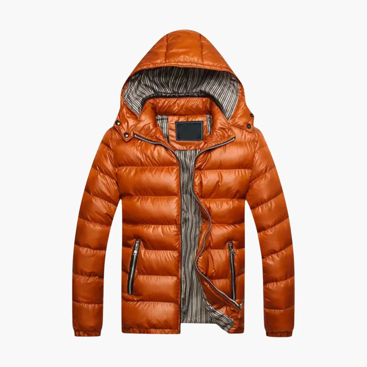 Herren-Daunenjacke mit Glanzeffekt