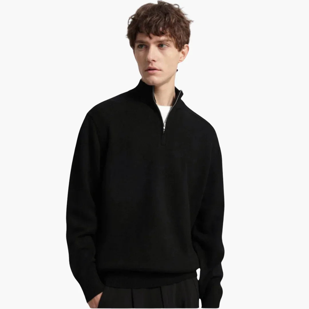 Halb Zip Strickpullover für Herren