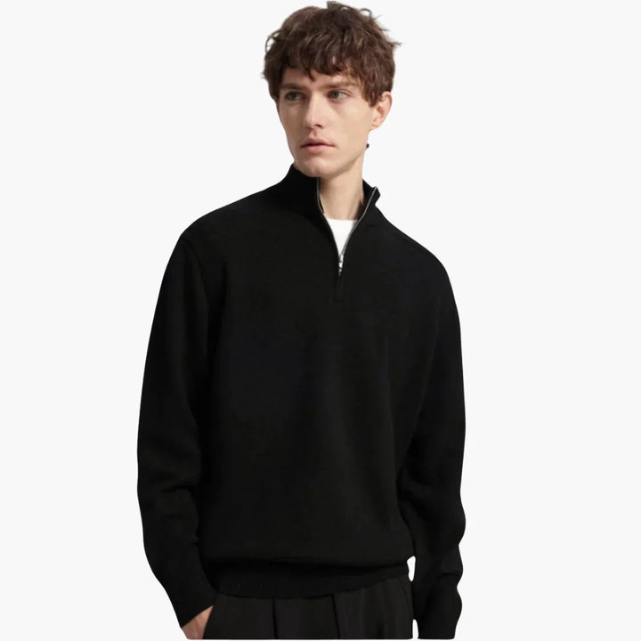 Halb Zip Strickpullover für Herren