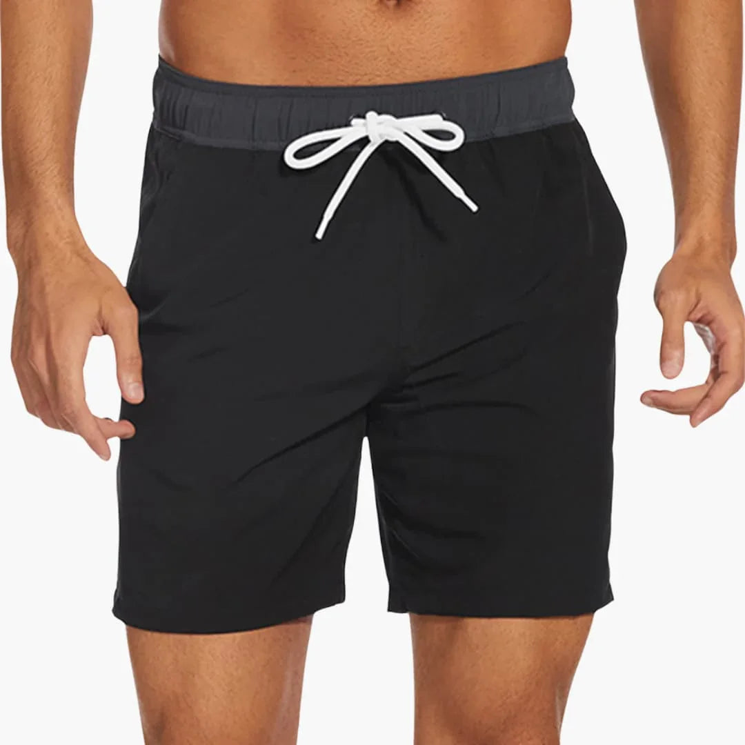 Gestreifte Badeshorts mit Kordelzug für Herren