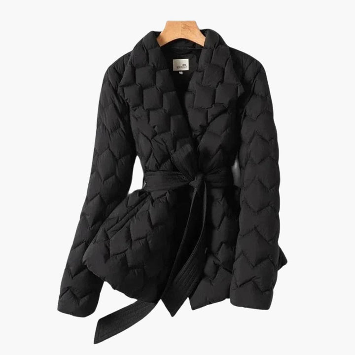 Adriana | Eleganter Daunenmantel mit Gürtel