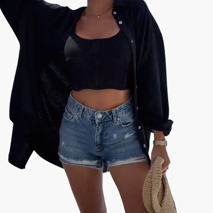 Übergroßes Button Down Hemd für Damen