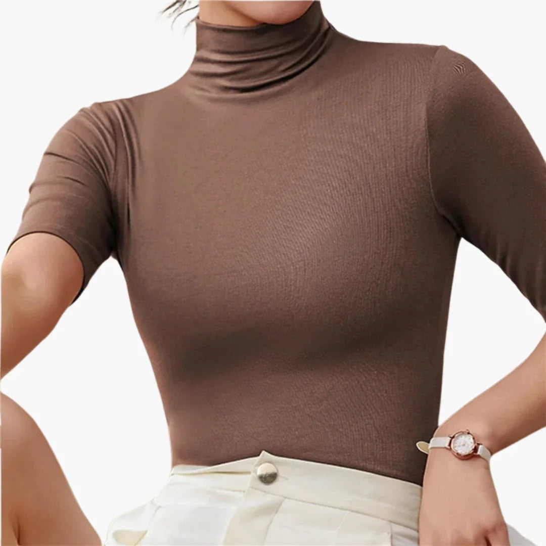 Nahtloser Rollkragenpullover mit Slim Fit für Damen