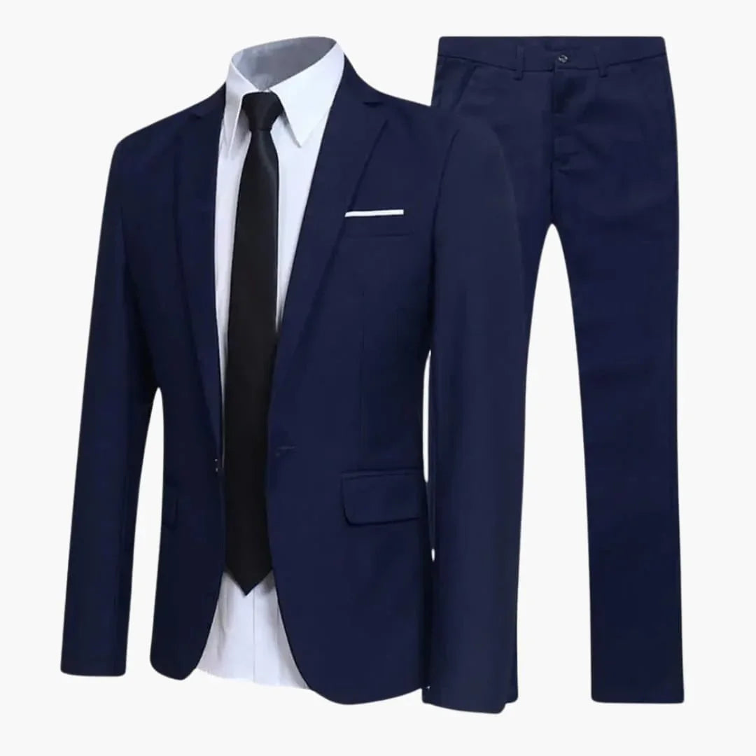 Zweiteiliger Slim Fit Anzug für Herren