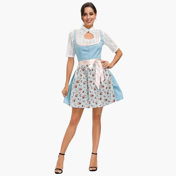 Damen Dirndl Kleid mit Hakenverschluss | Oktoberfest 2025