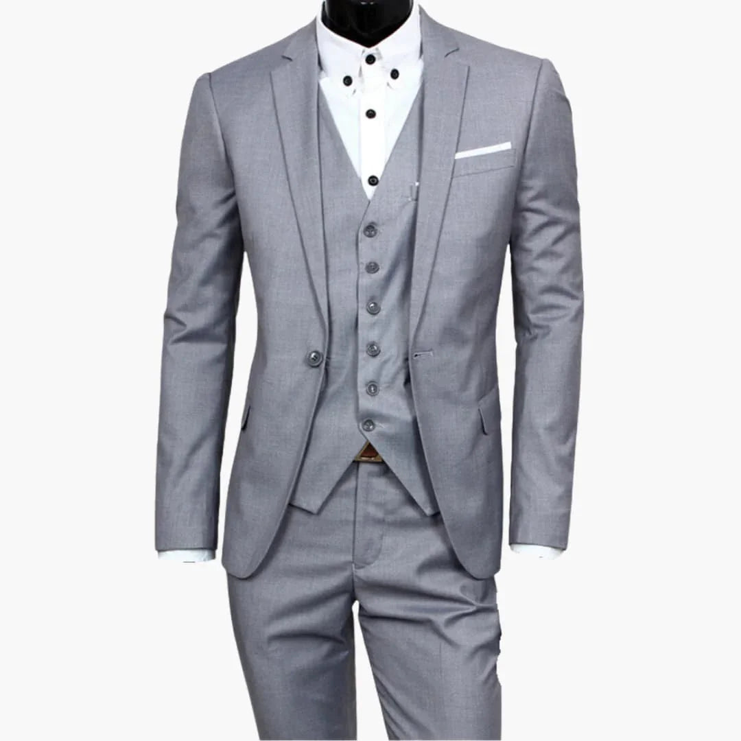 Dreiteiliger Slim Fit Anzug für Herren