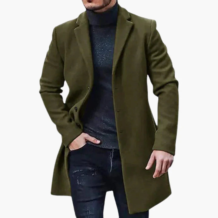Einreihiger Wintermantel für Herren