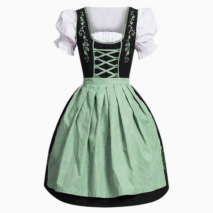 Damen Dirndl Kleid mit Schürze und Schnürung | Oktoberfest 2025