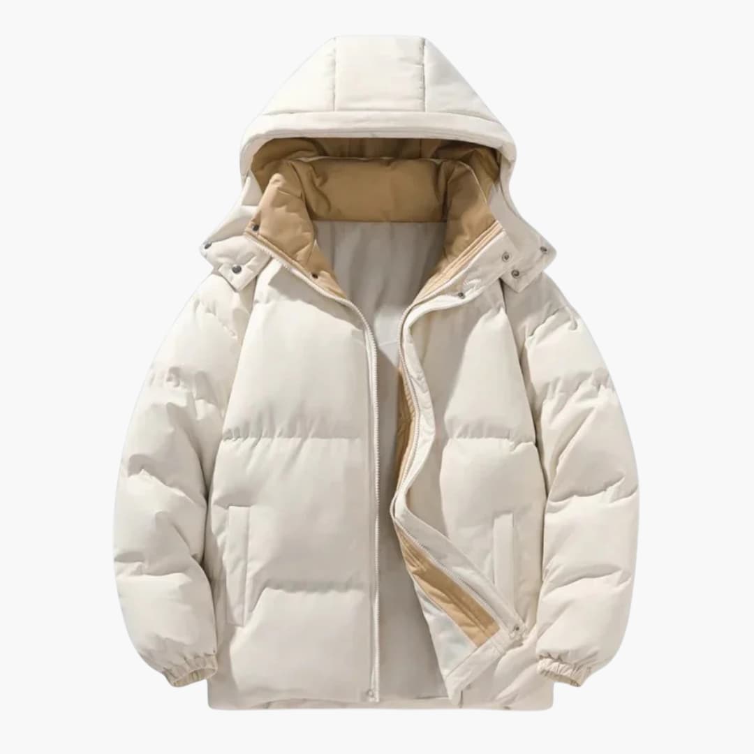 Herren Kapuzen-Steppjacke mit isolierter Füllung und Reißverschluss