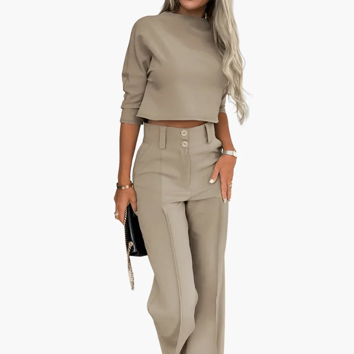 Crop Top Zweiteiler Set für Damen