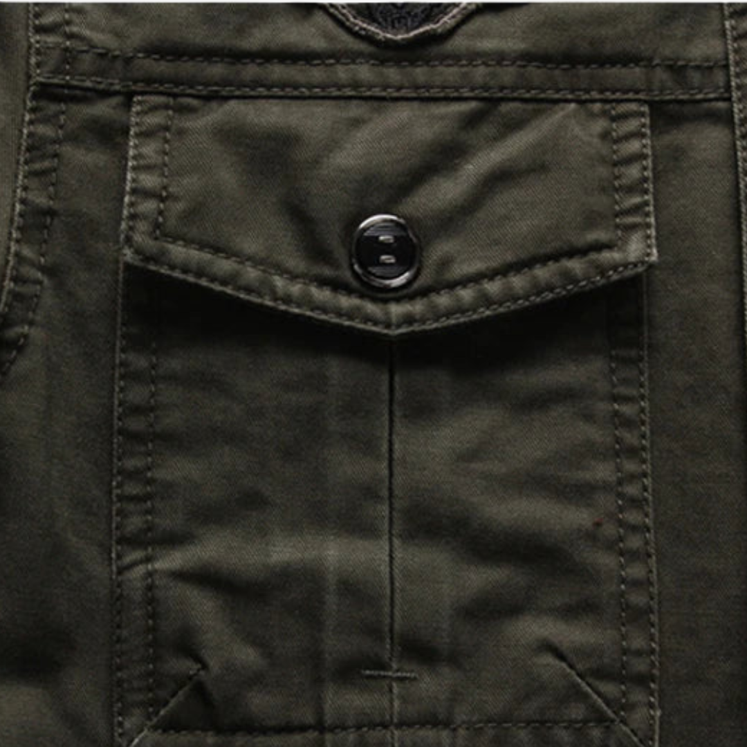 Herren Bikerjacke mit Reißverschluss und langen Ärmeln
