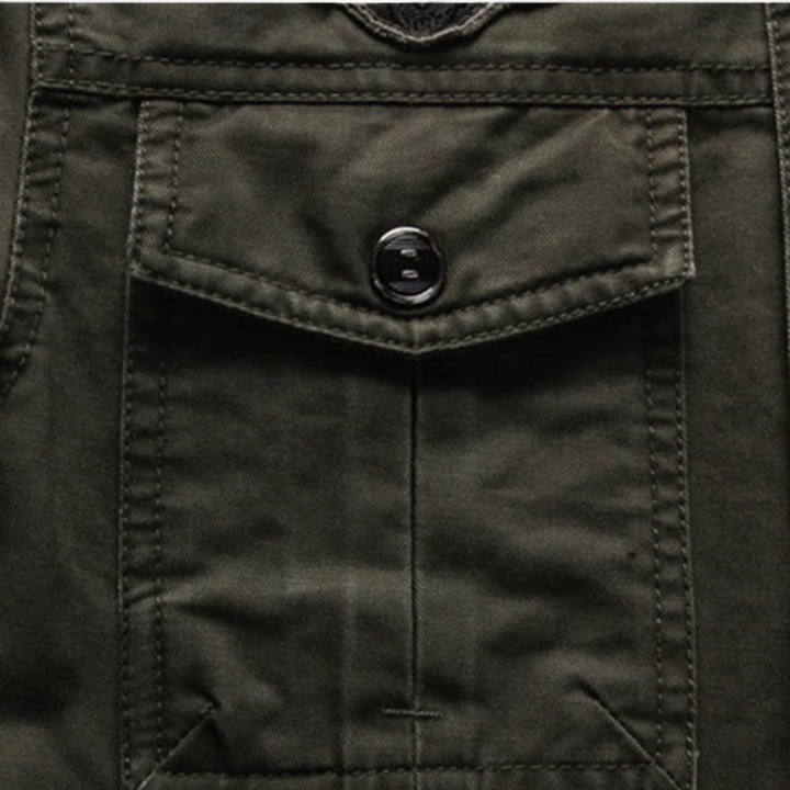 Herren Bikerjacke mit Reißverschluss und langen Ärmeln