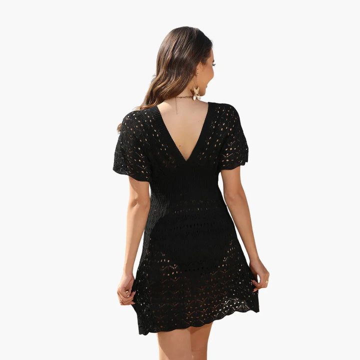 Häkel-Strandkleid Überwurf für Damen