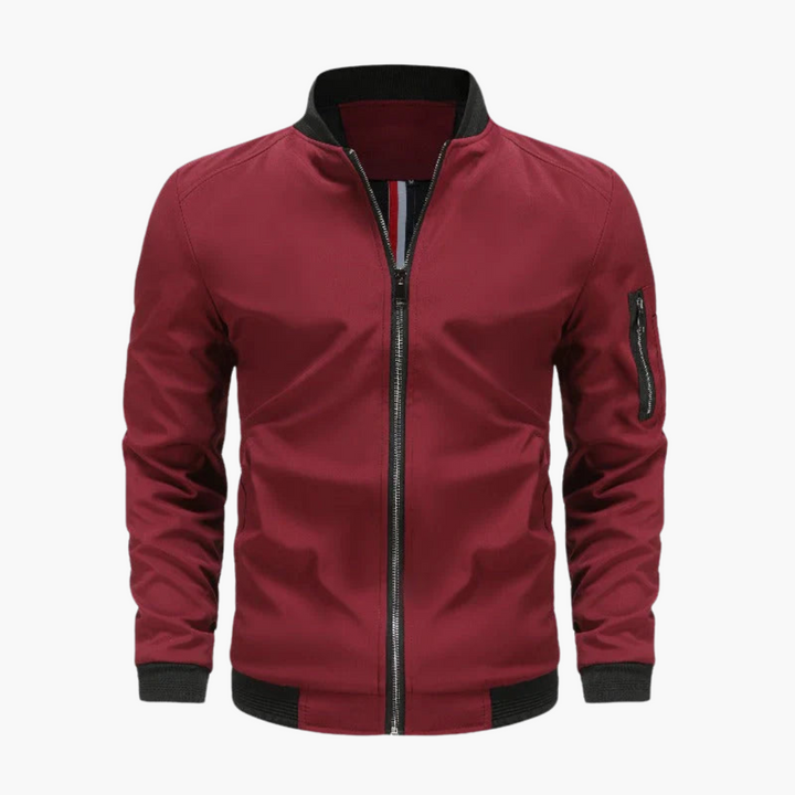 Herren Bomberjacke mit Reißverschluss und klassischem Schnitt