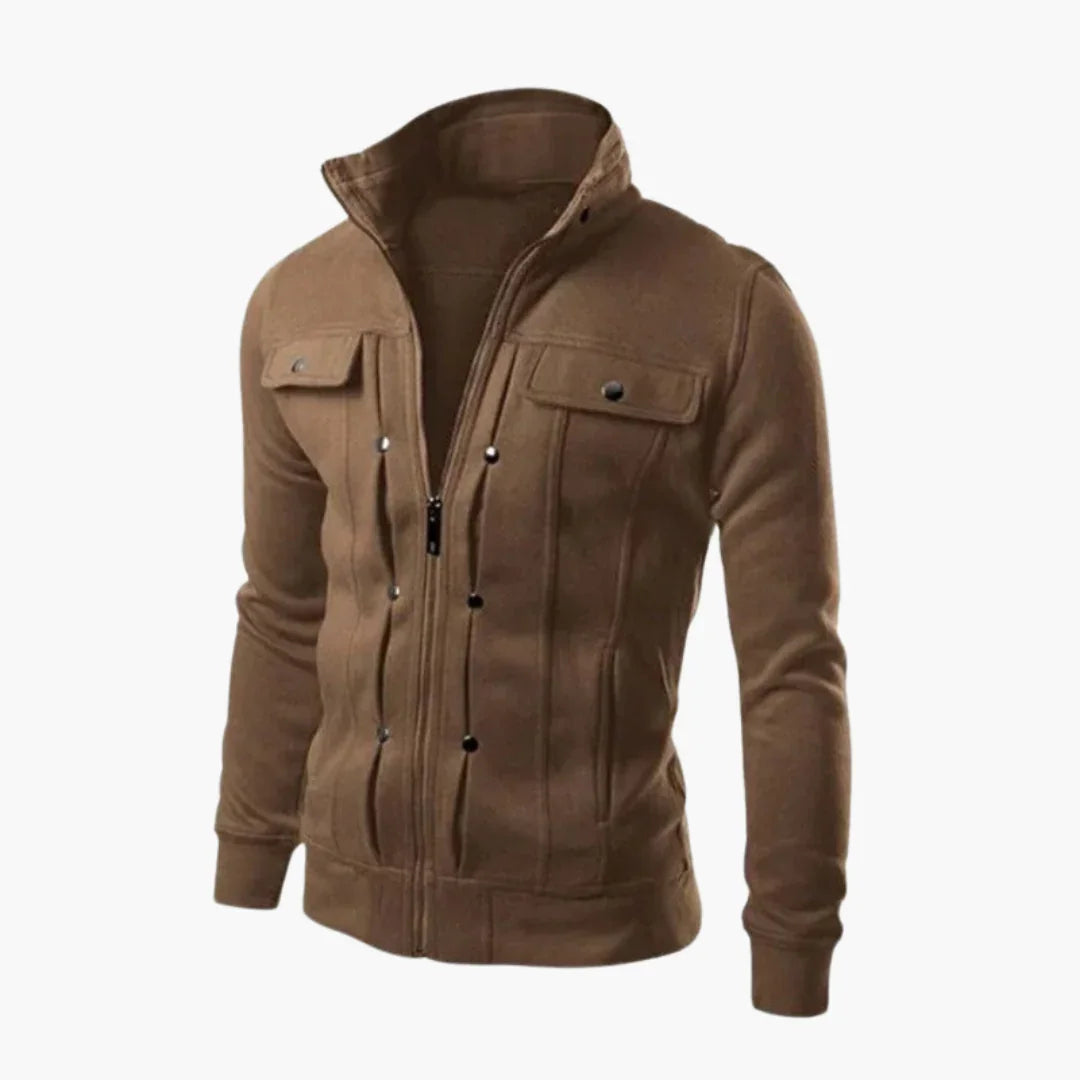 Gefütterte Zip-Jacke mit Taschen für Herren