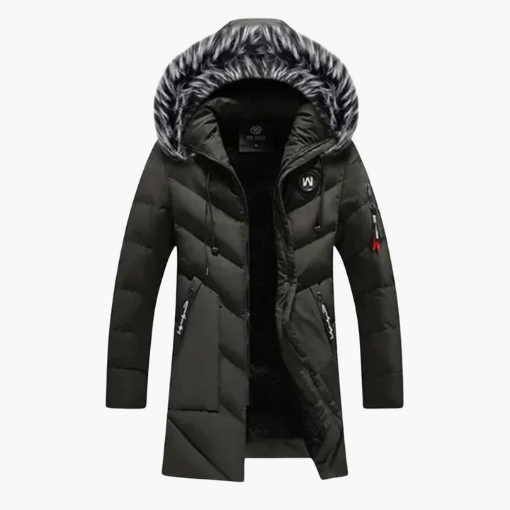 Herren Jacke mit Kapuze und gesteppter Oberfläche