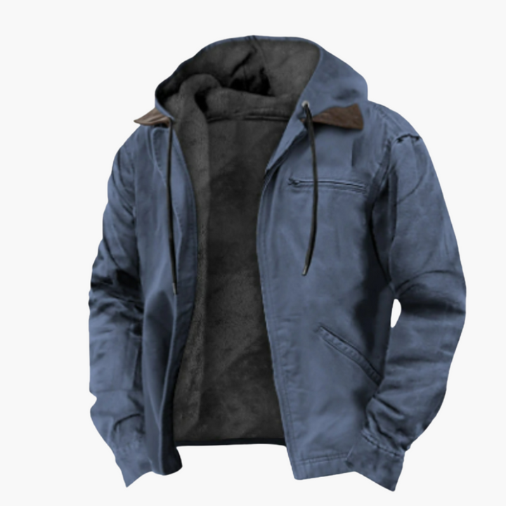 Herren Jacke mit Kapuze und wärmendem Innenfutter