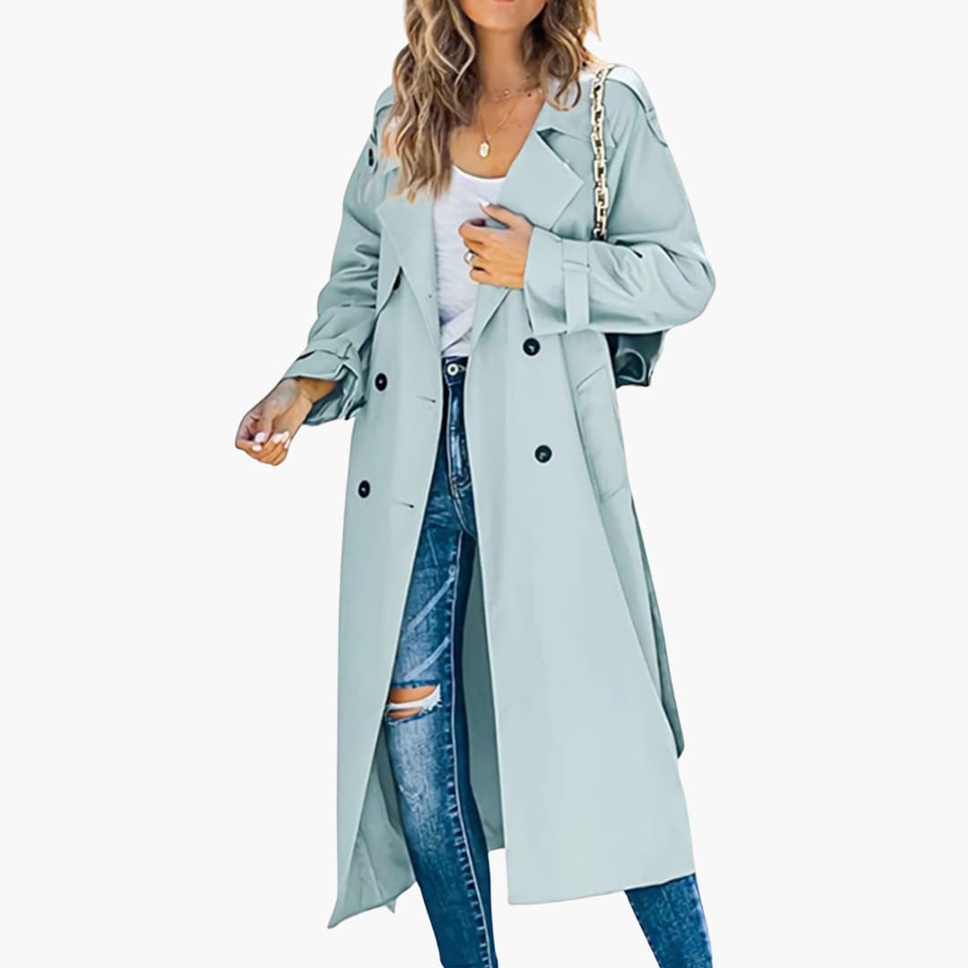 Damen Trenchcoat und Fronttaschen