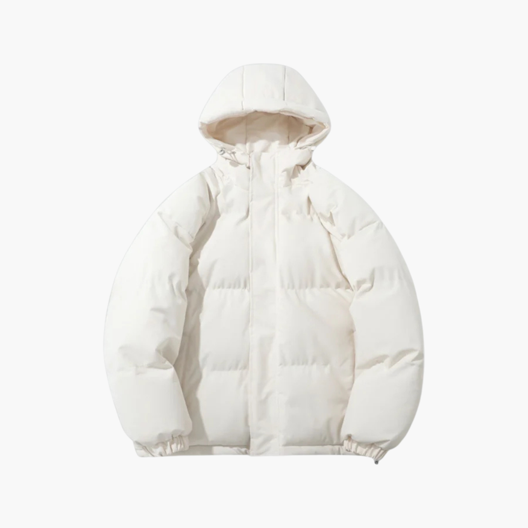 Unisex Winterjacke mit Kapuze und Reißverschluss