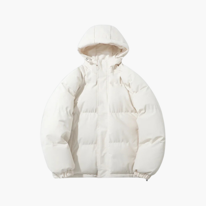 Unisex Winterjacke mit Kapuze und Reißverschluss