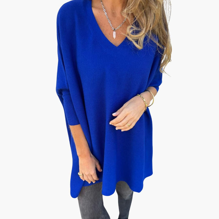 Marie | Bequemer Strickpullover mit V-Ausschnitt