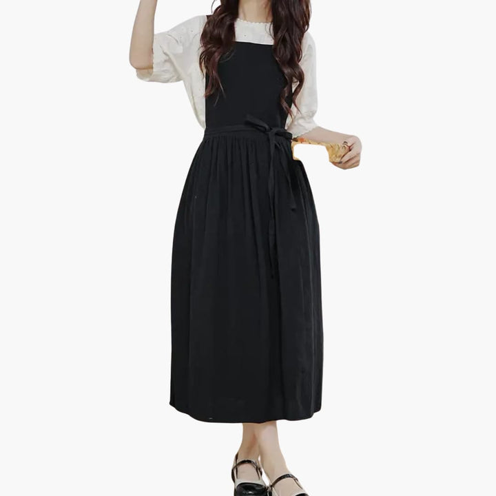 Damen Dirndl Kleid kurz mit Schürze und Knopfleiste | Oktoberfest 2025