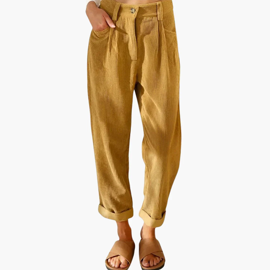 Strukturierte Cordhose für Damen