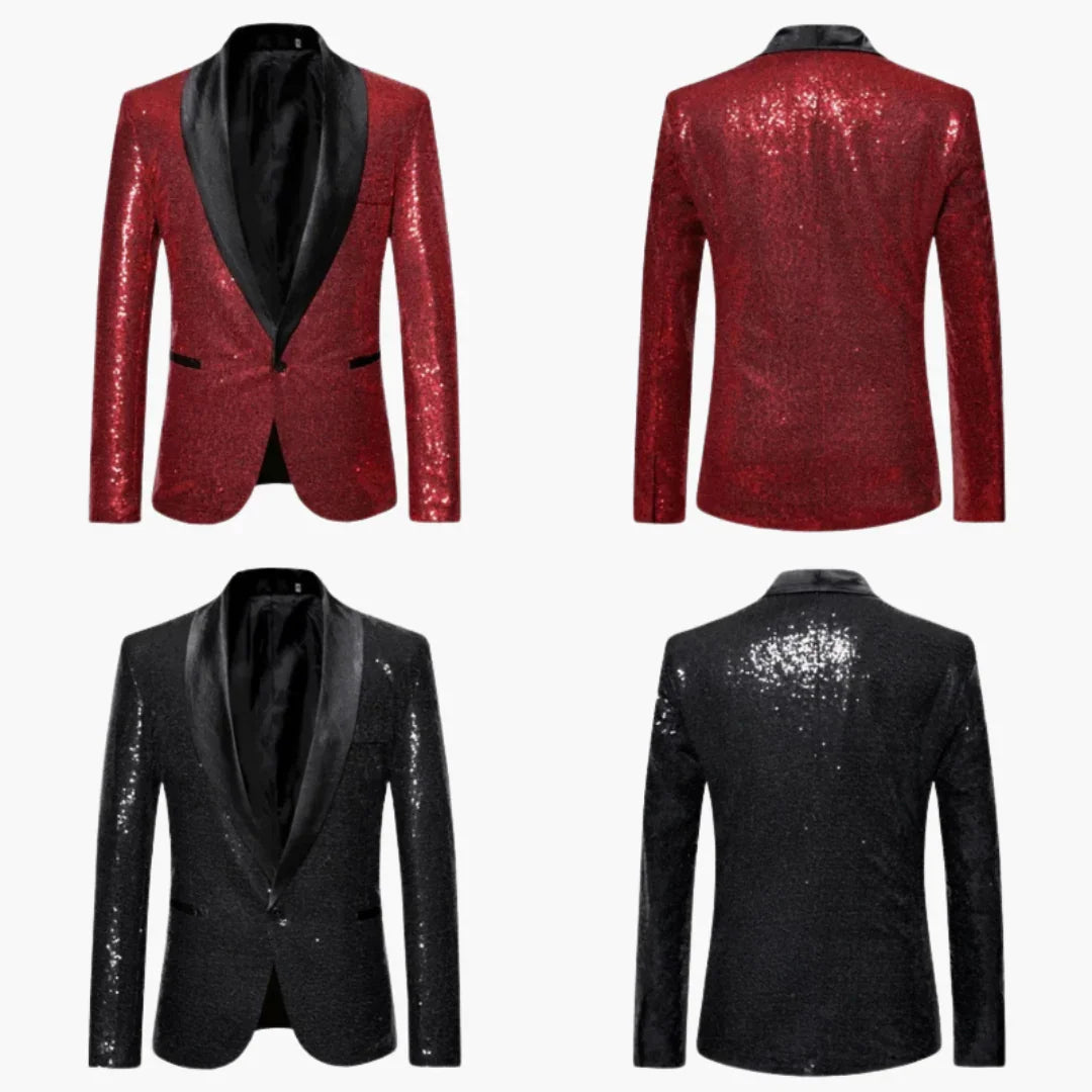 Festlicher Pailletten Anzugjacke für Herren