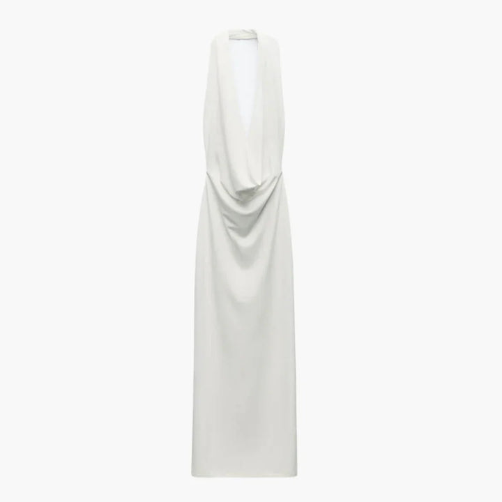 Tiefes V-Ausschnitt Maxikleid für Damen