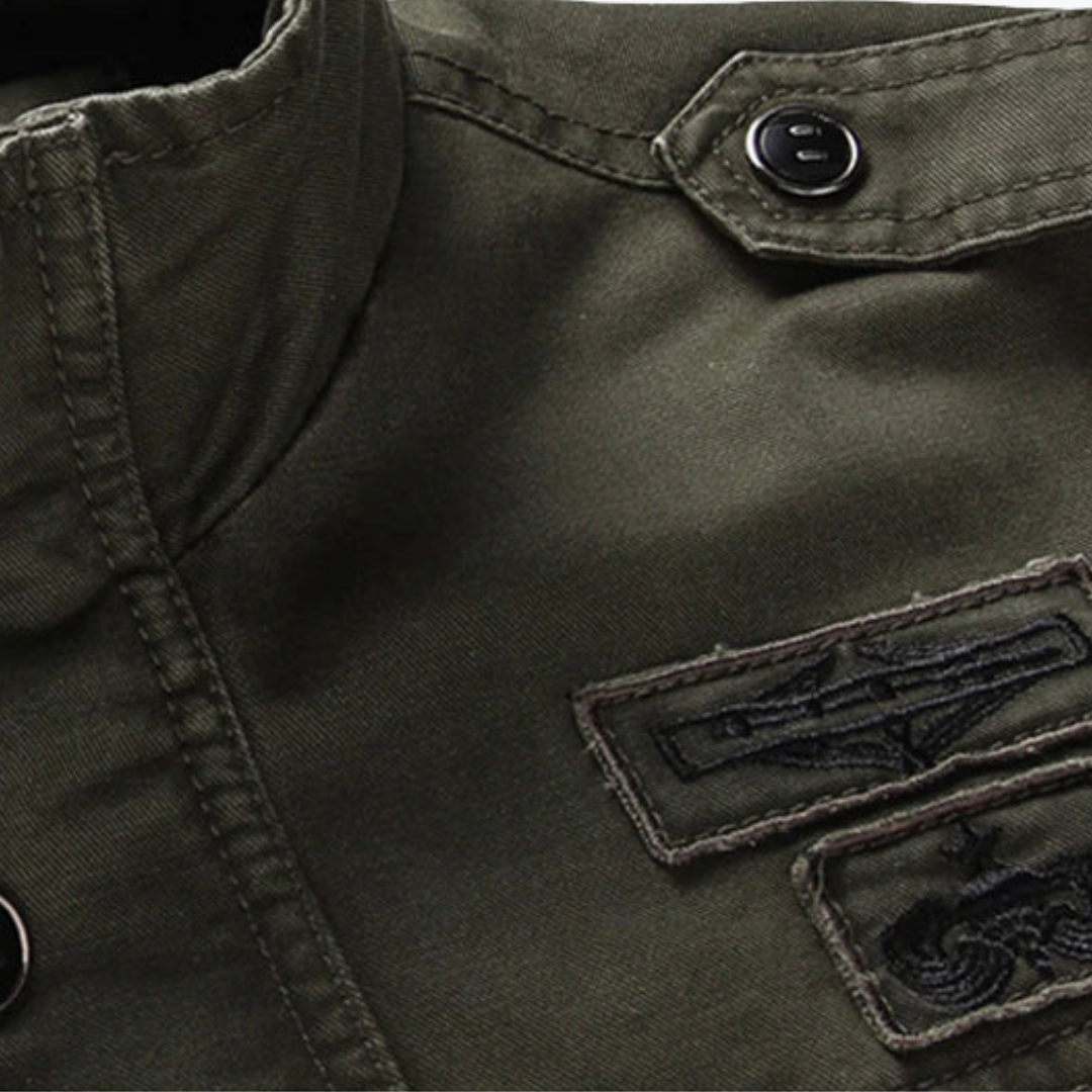 Herren Bikerjacke mit Reißverschluss und langen Ärmeln