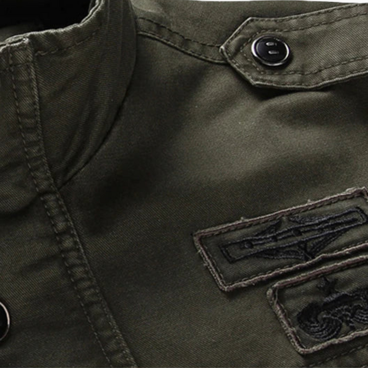 Herren Bikerjacke mit Reißverschluss und langen Ärmeln