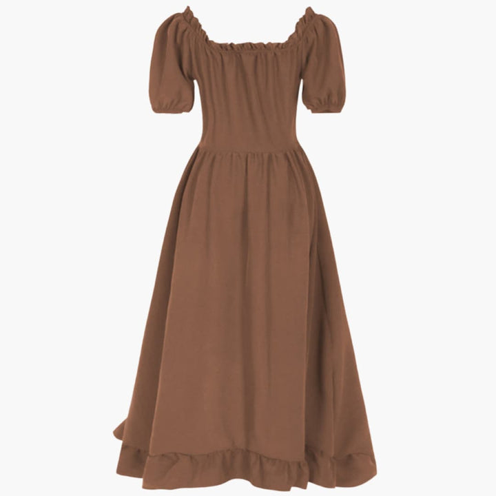 Damen Dirndl Kleid mit Puffärmeln und Rüschen | Oktoberfest 2025