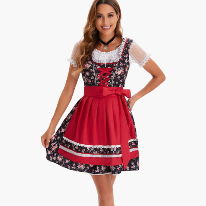 Damen Dirndl Kleid mit Bluse und Schürze | Oktoberfest 2025