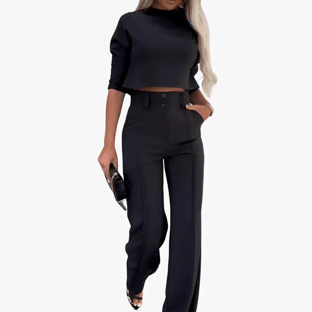 Crop Top Zweiteiler Set für Damen