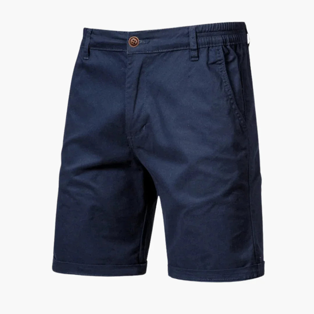 Bundfalten Shorts mit Umschlag für Herren