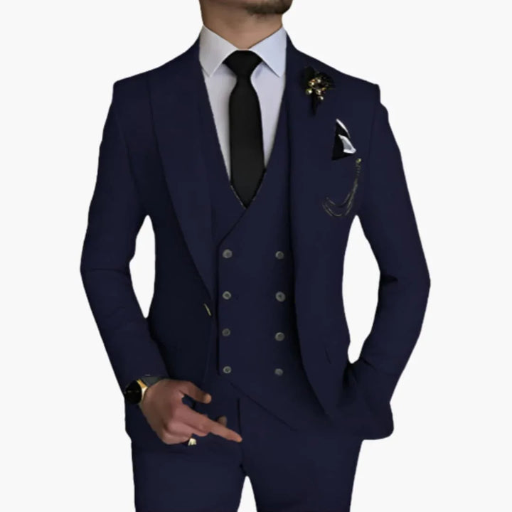 Slim Fit Dreiteiliger Anzug für Herren