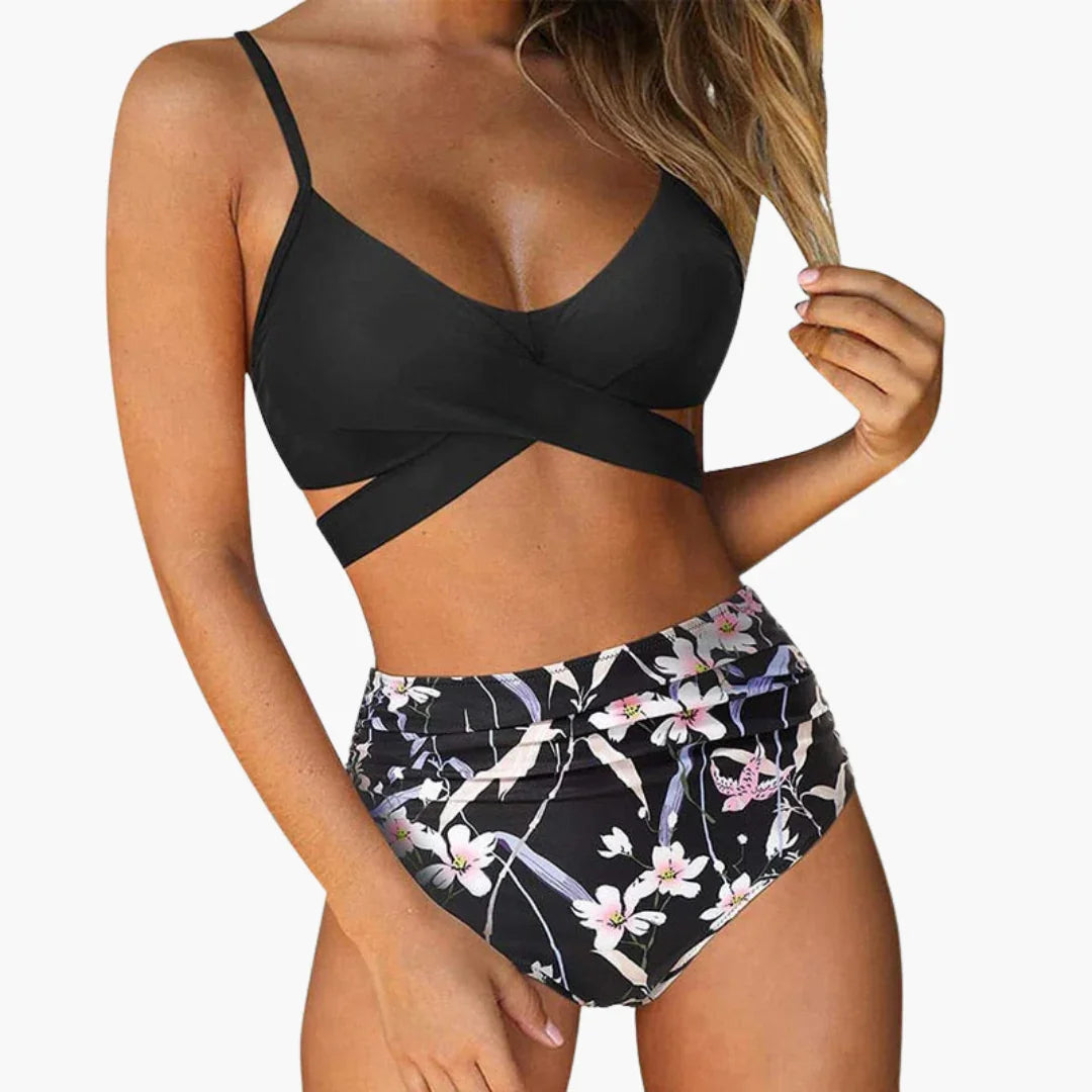 High-Waist Badeanzug Zweiteiler für Damen