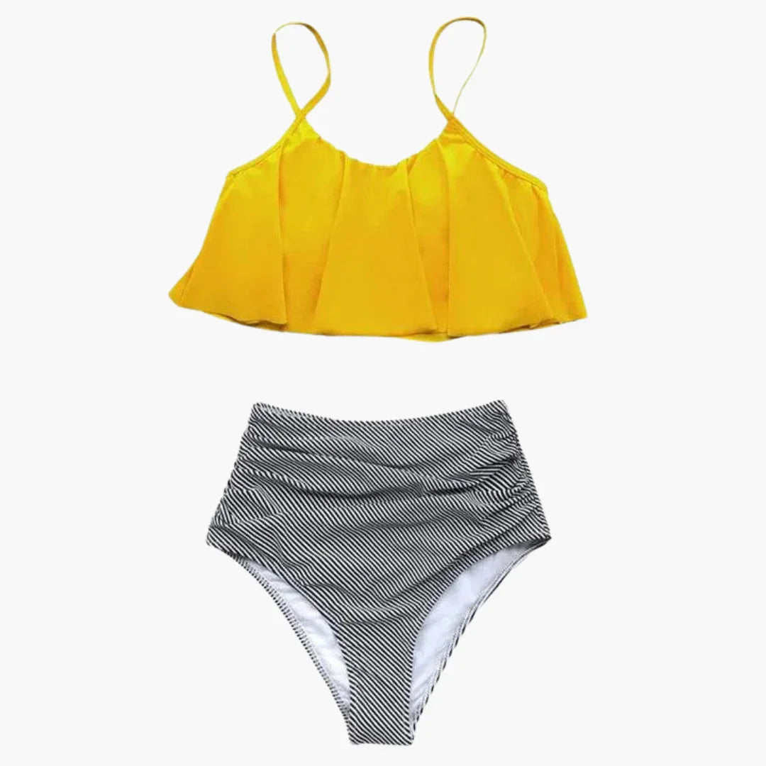 Boho Rüschen Bikini Zweiteiler für Damen