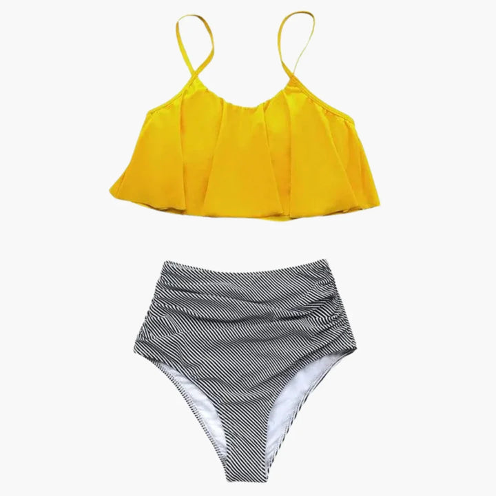 Boho Rüschen Bikini Zweiteiler für Damen