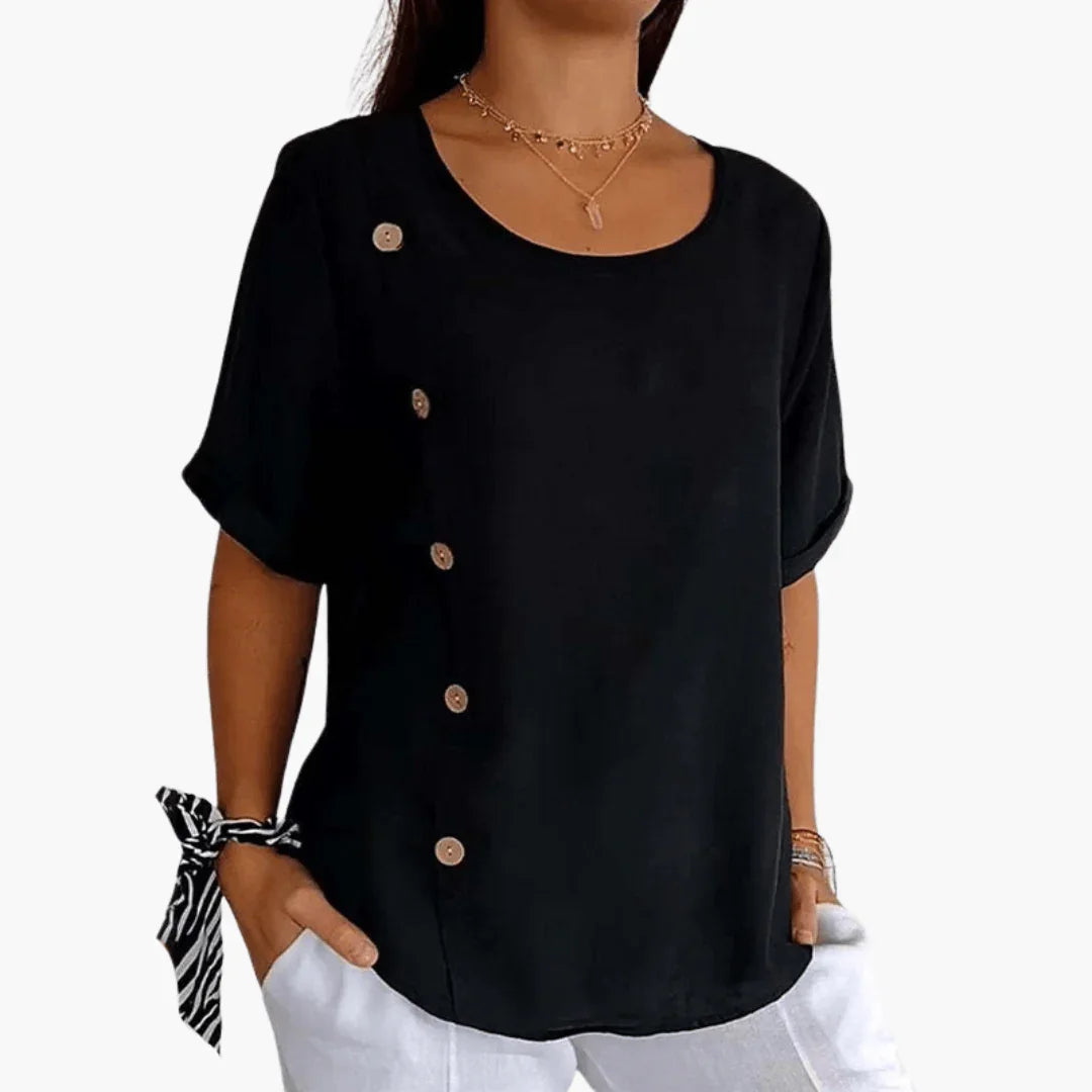 Seitlich geknöpfte Bluse für Damen