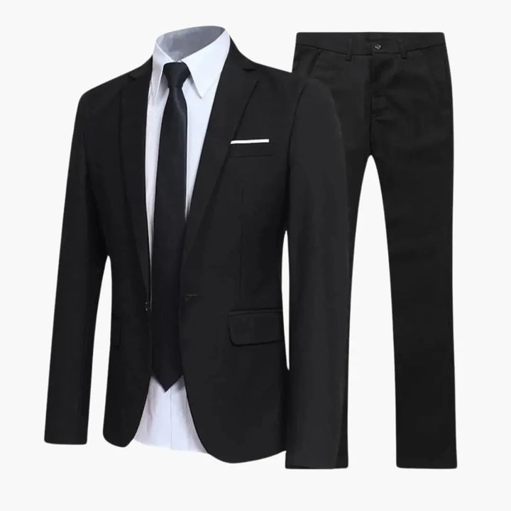 Zweiteiliger Slim Fit Anzug für Herren