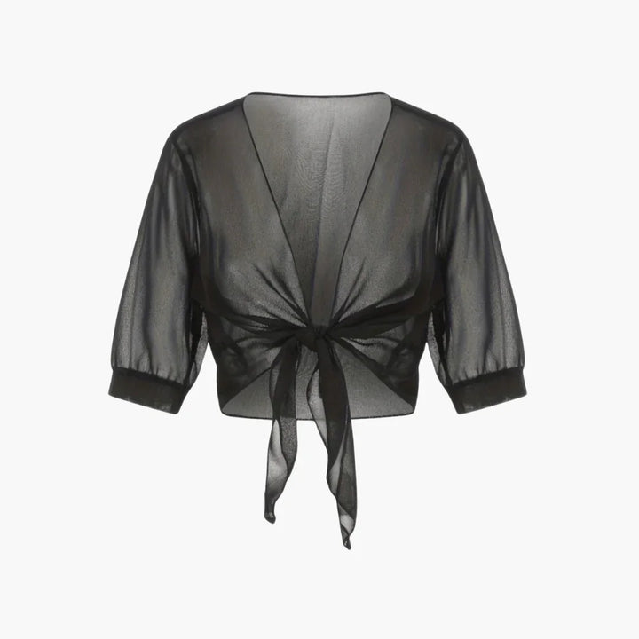 Offene Bluse mit langen Ärmeln für Damen