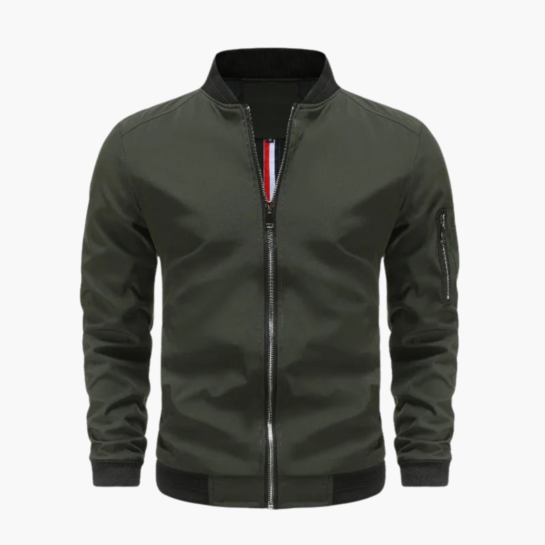 Herren Bomberjacke mit Reißverschluss und klassischem Schnitt