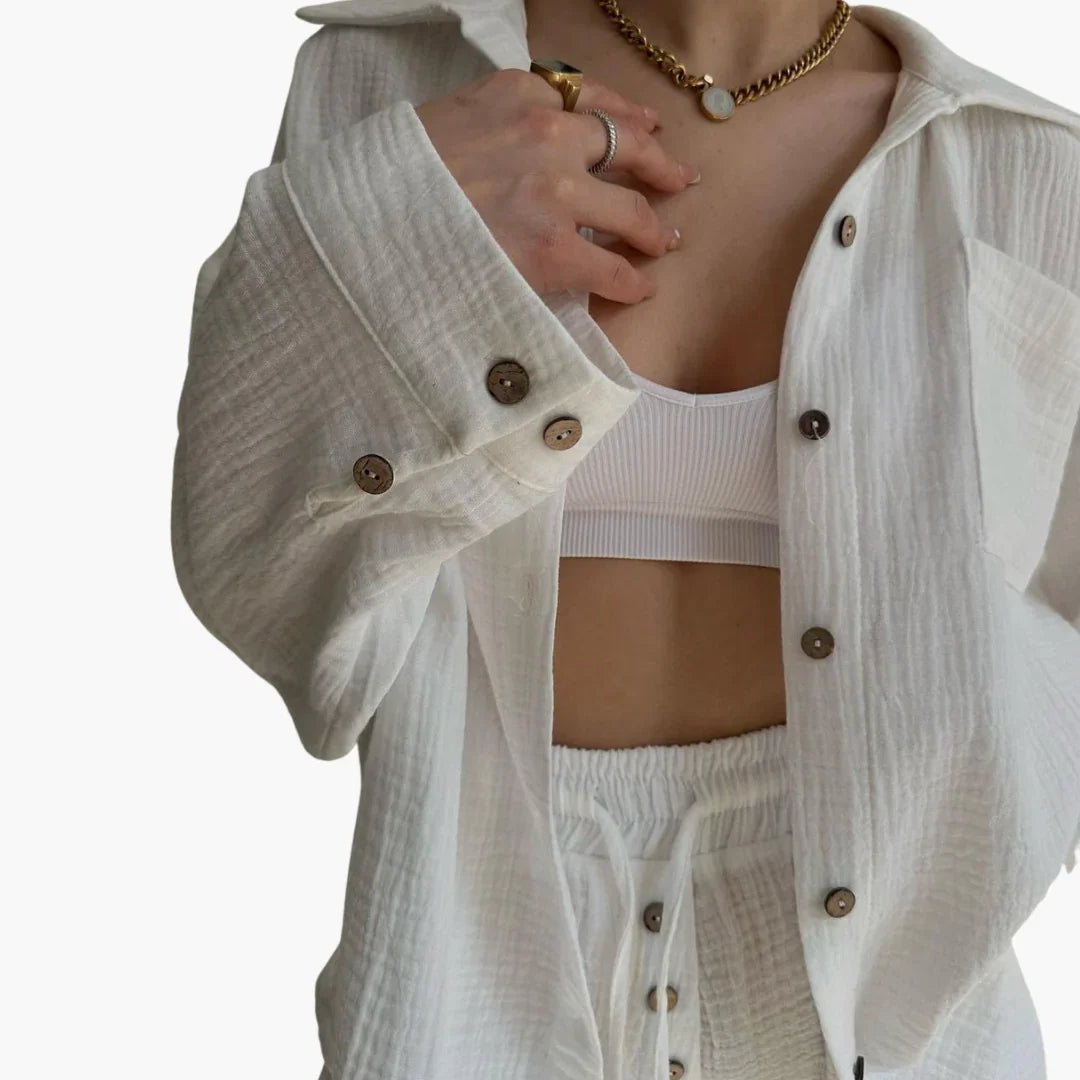 Zweiteiliges Lounge Set mit Shorts für Damen