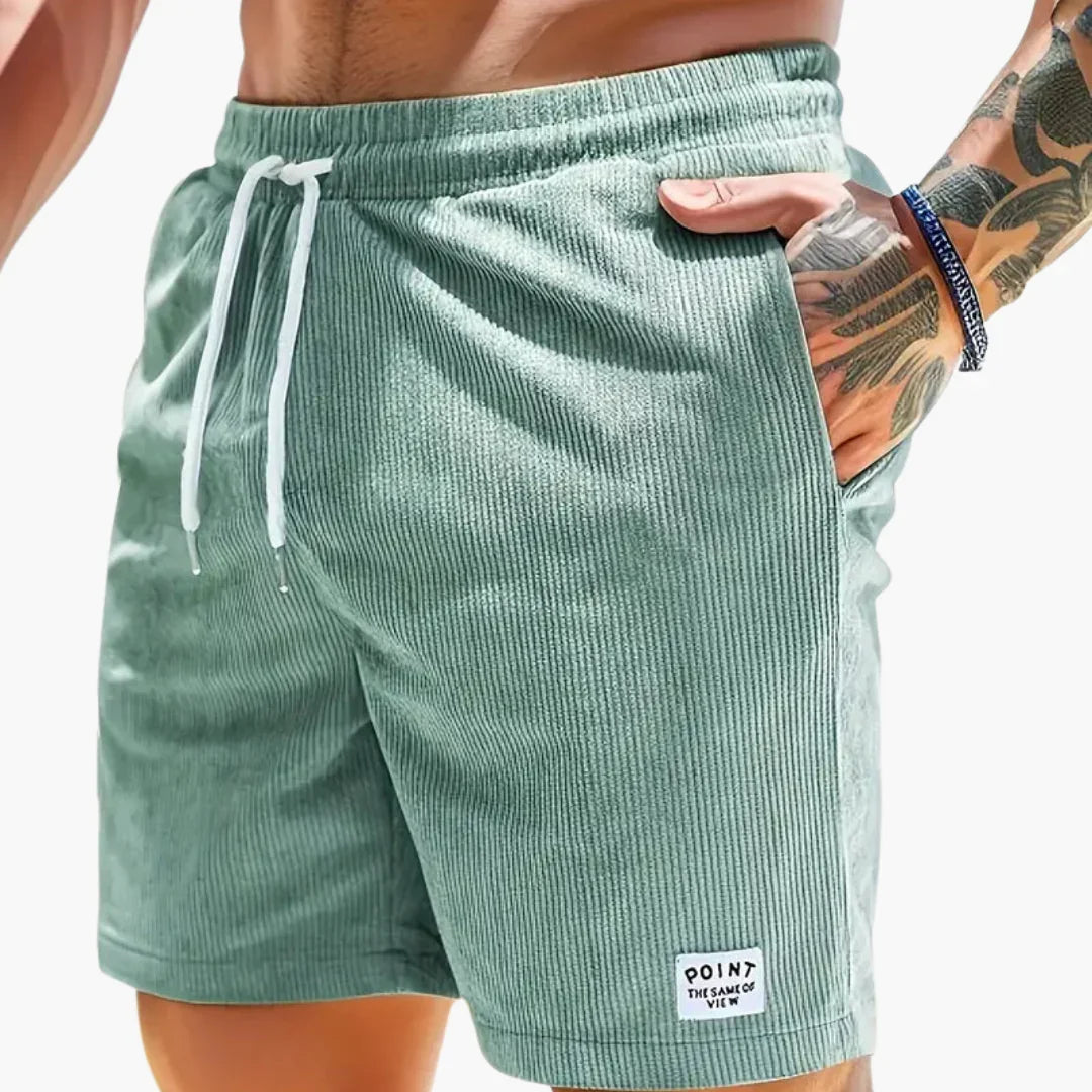 Kurze Cordhose mit Taschen für Herren