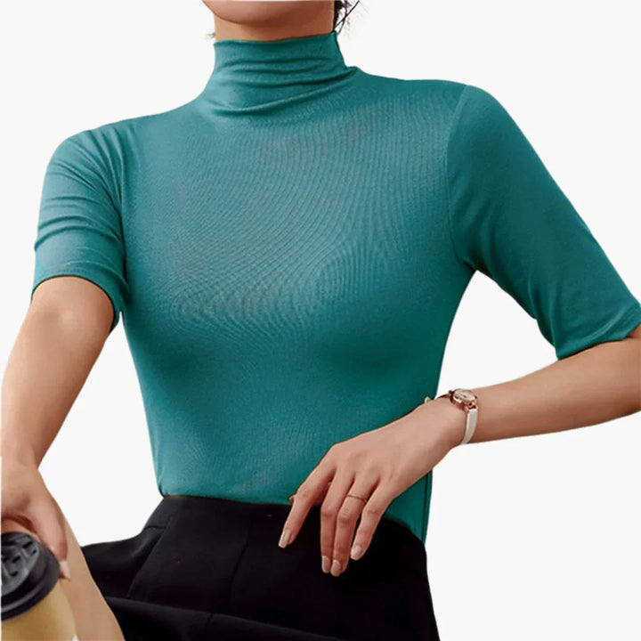 Nahtloser Rollkragenpullover mit Slim Fit für Damen